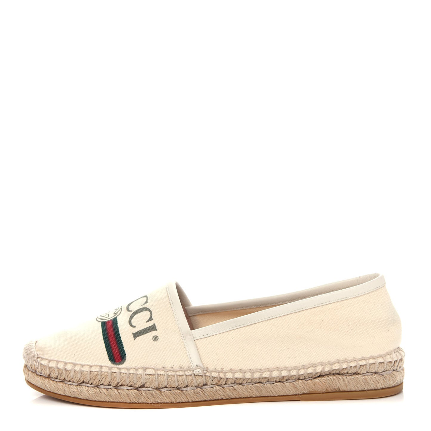 Canvas Logo Espadrilles 38.5 Greggio White