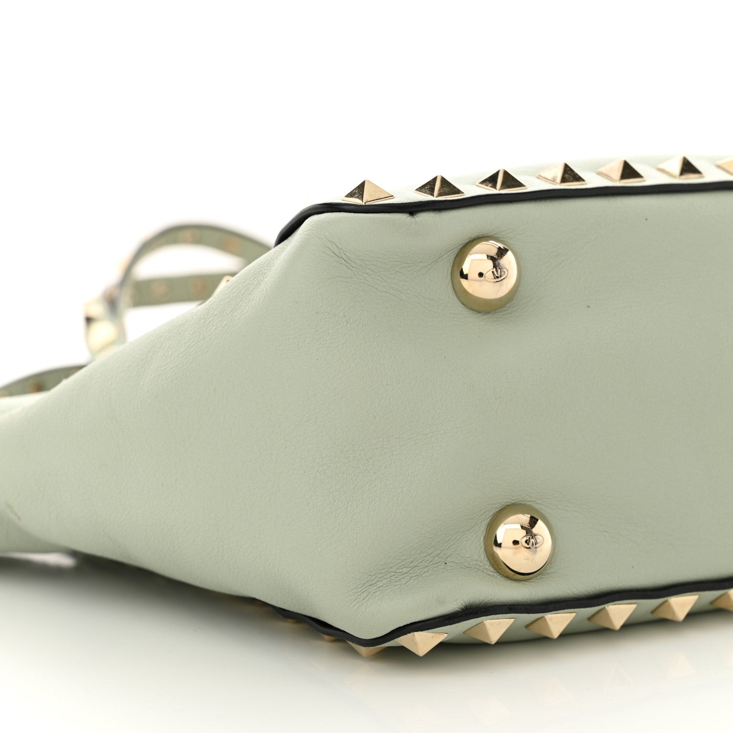 Valentino Garavani Vitello Mini Rockstud Tote Green Tea Sorbet 8 of 10