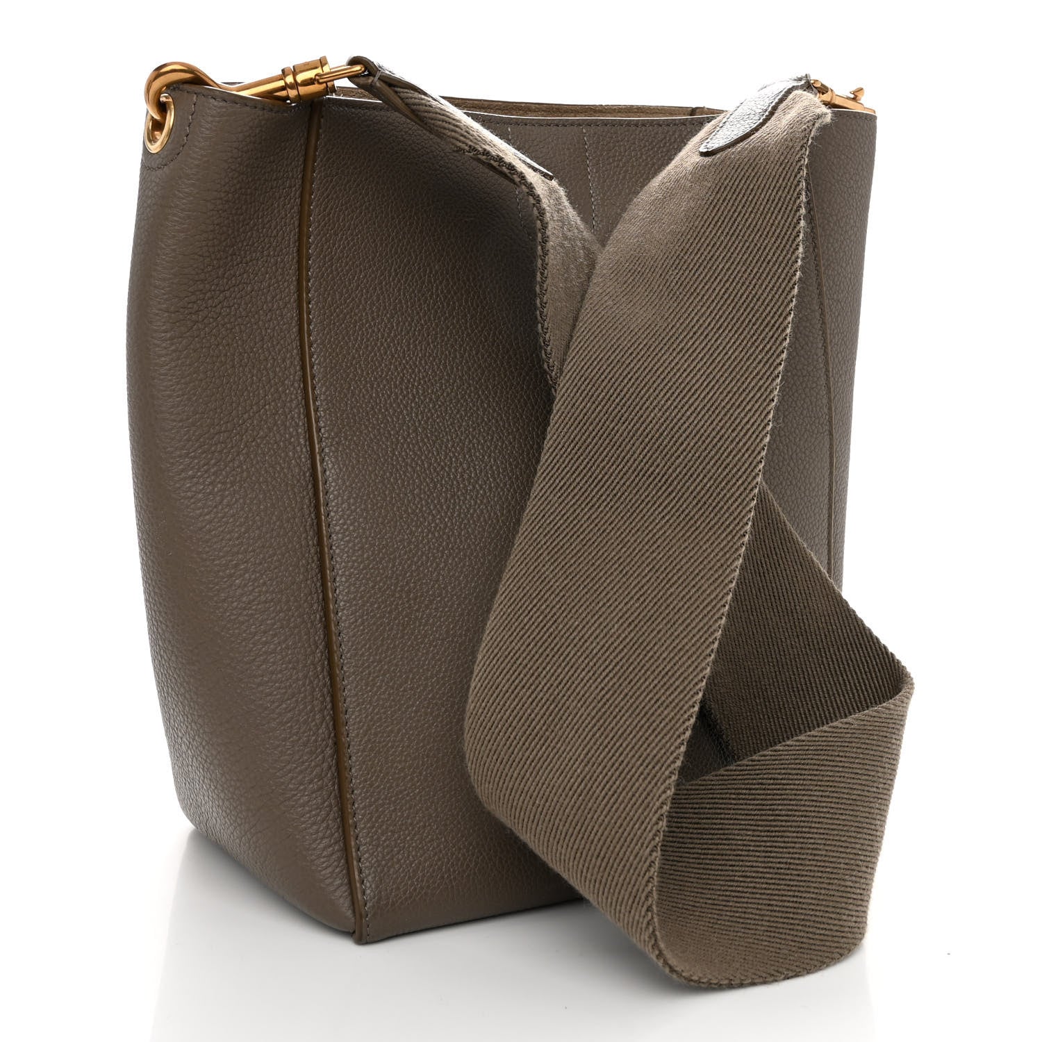 Celine Soft Grained Calfskin Small Sangle Bucket Bag Taupe 3 of 9