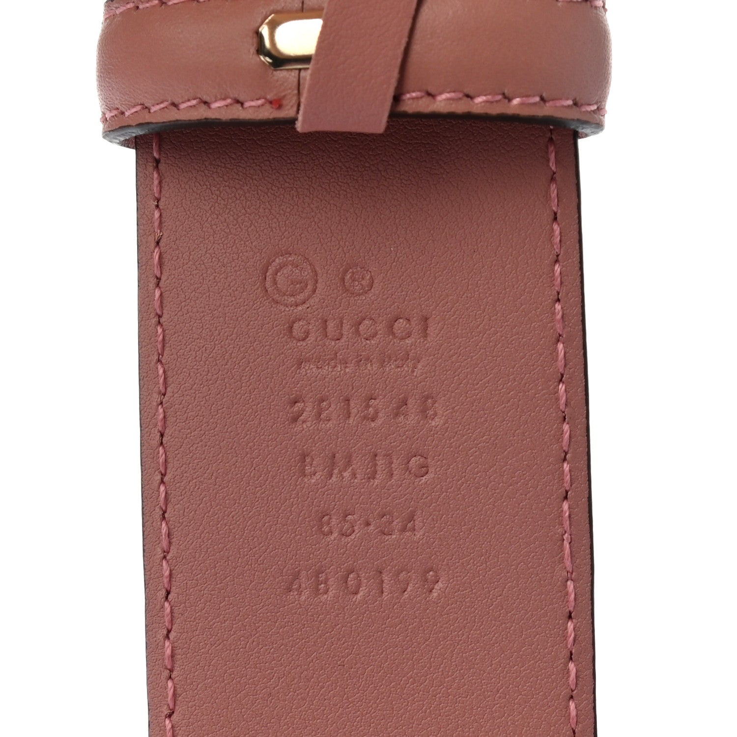 Gucci Soft Microguccissima Margaux Calfskin Belt 85 34 Soft Pink 3 of 5