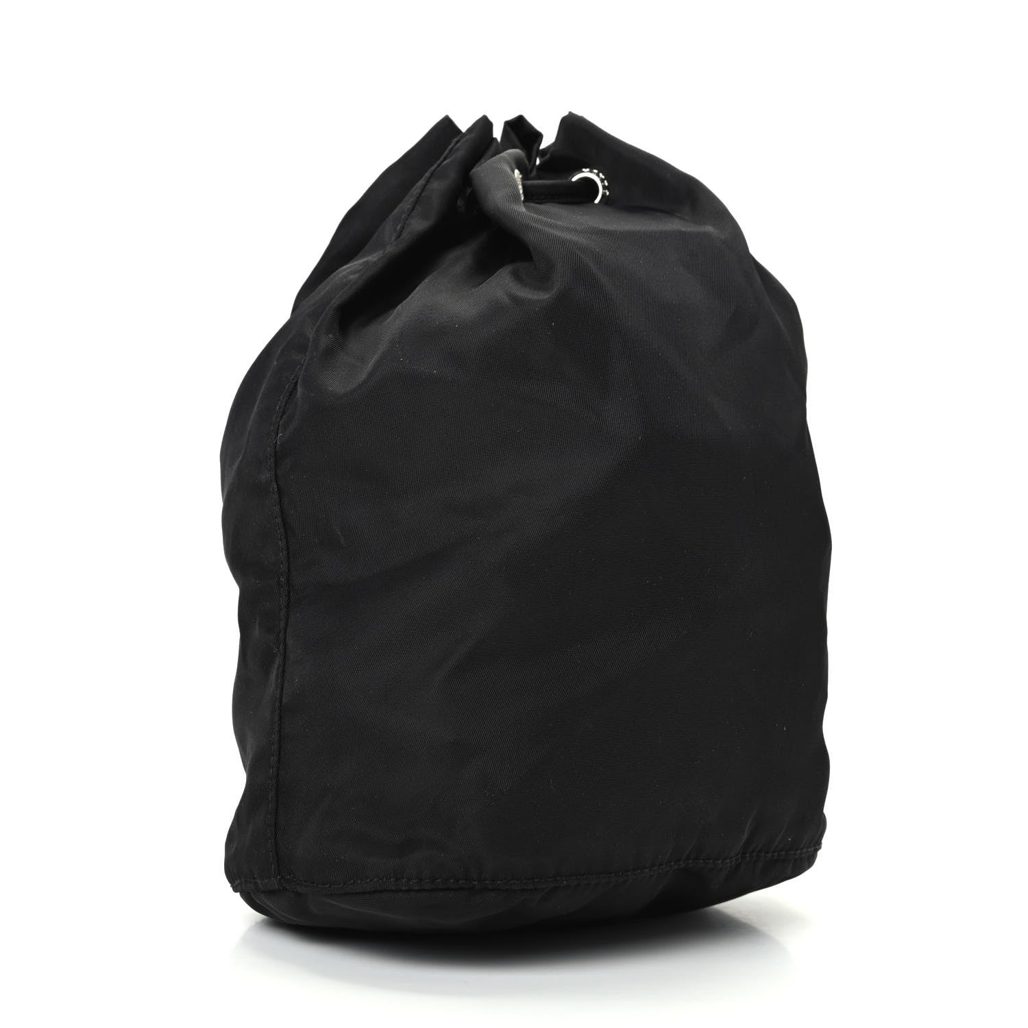 Prada Saffiano Tessuto Nylon Vela Bucket Wristlet Black 3 of 8