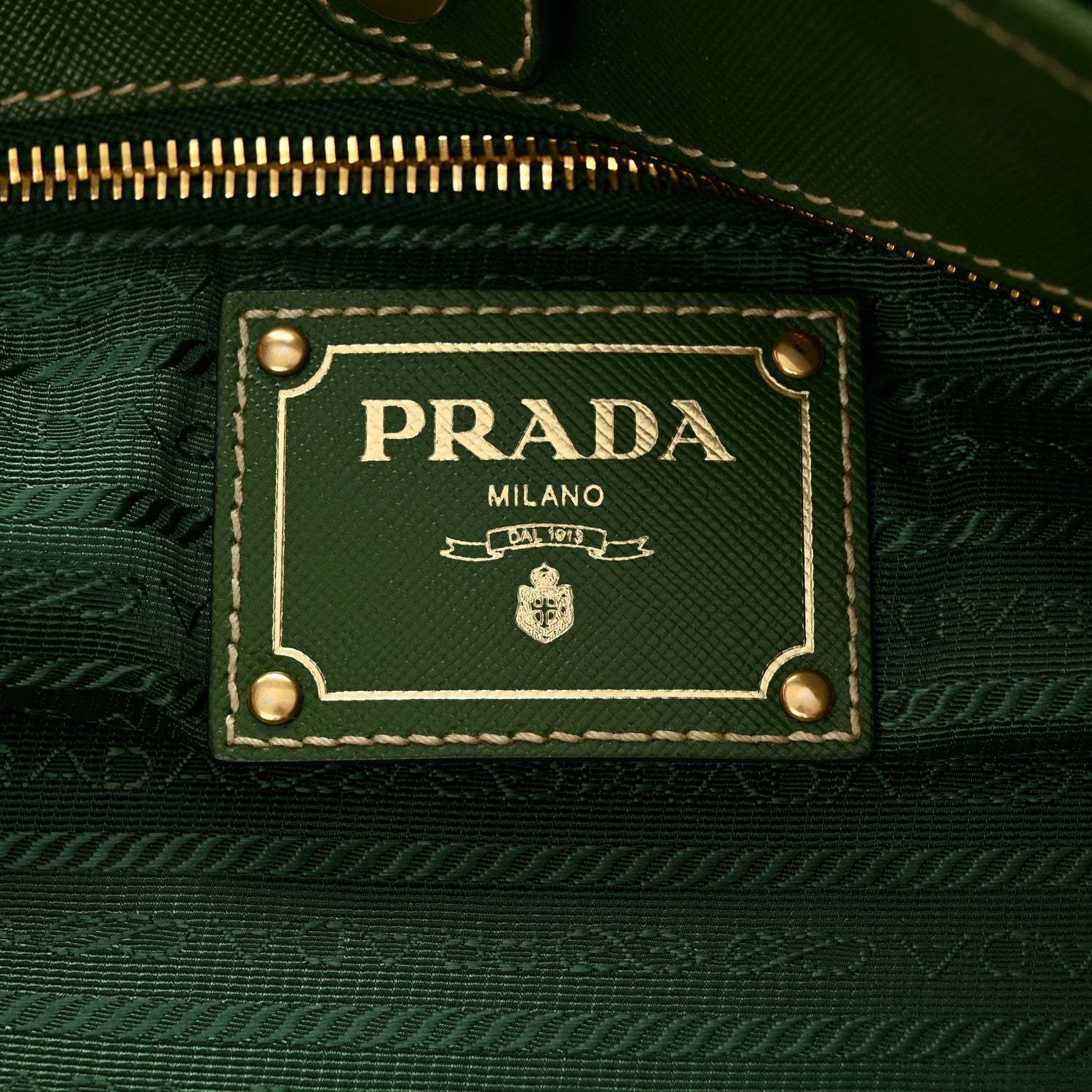 Prada Tessuto Nylon Oro Tote Larice 6 of 12