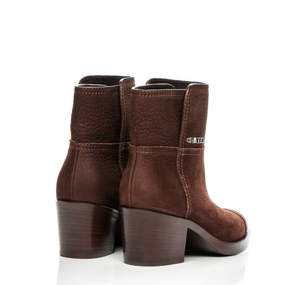 Chanel Suede Calfskin Short Boots 35 Brown 4 of 8