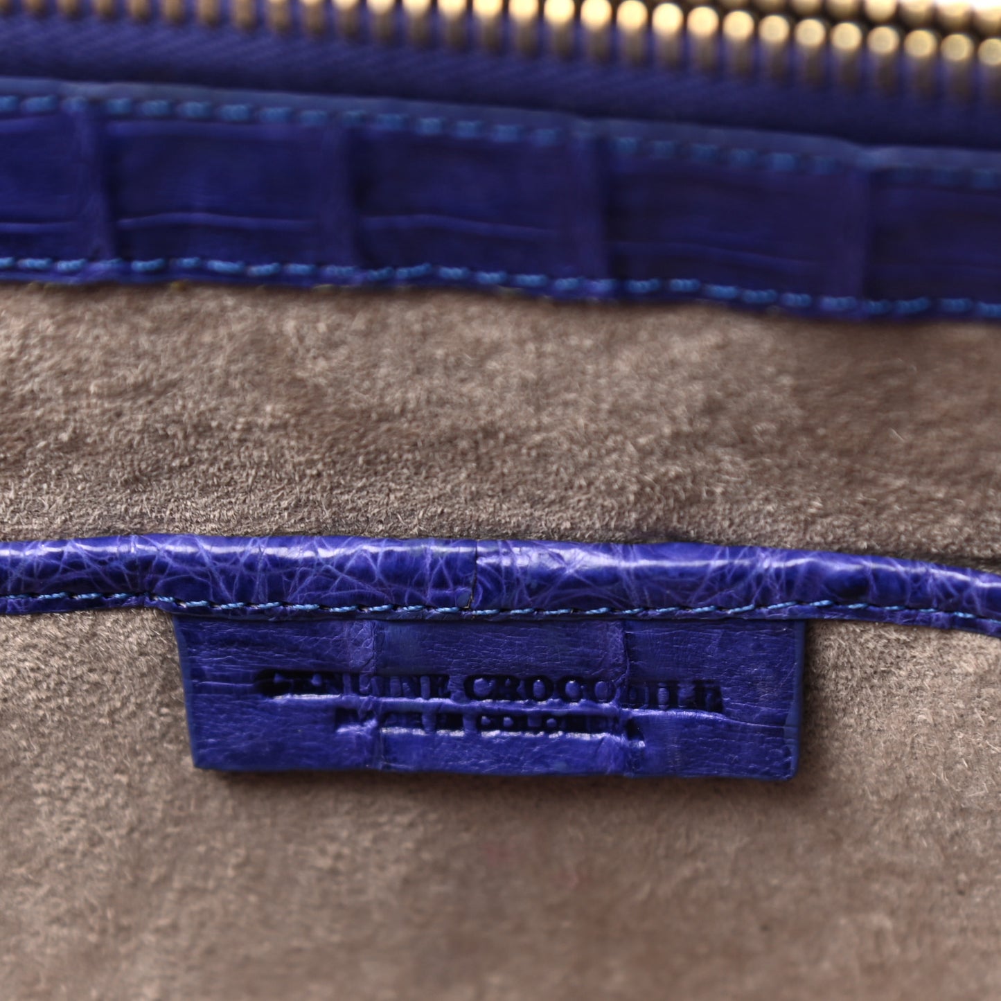 Crocodile Bar Clutch Violet