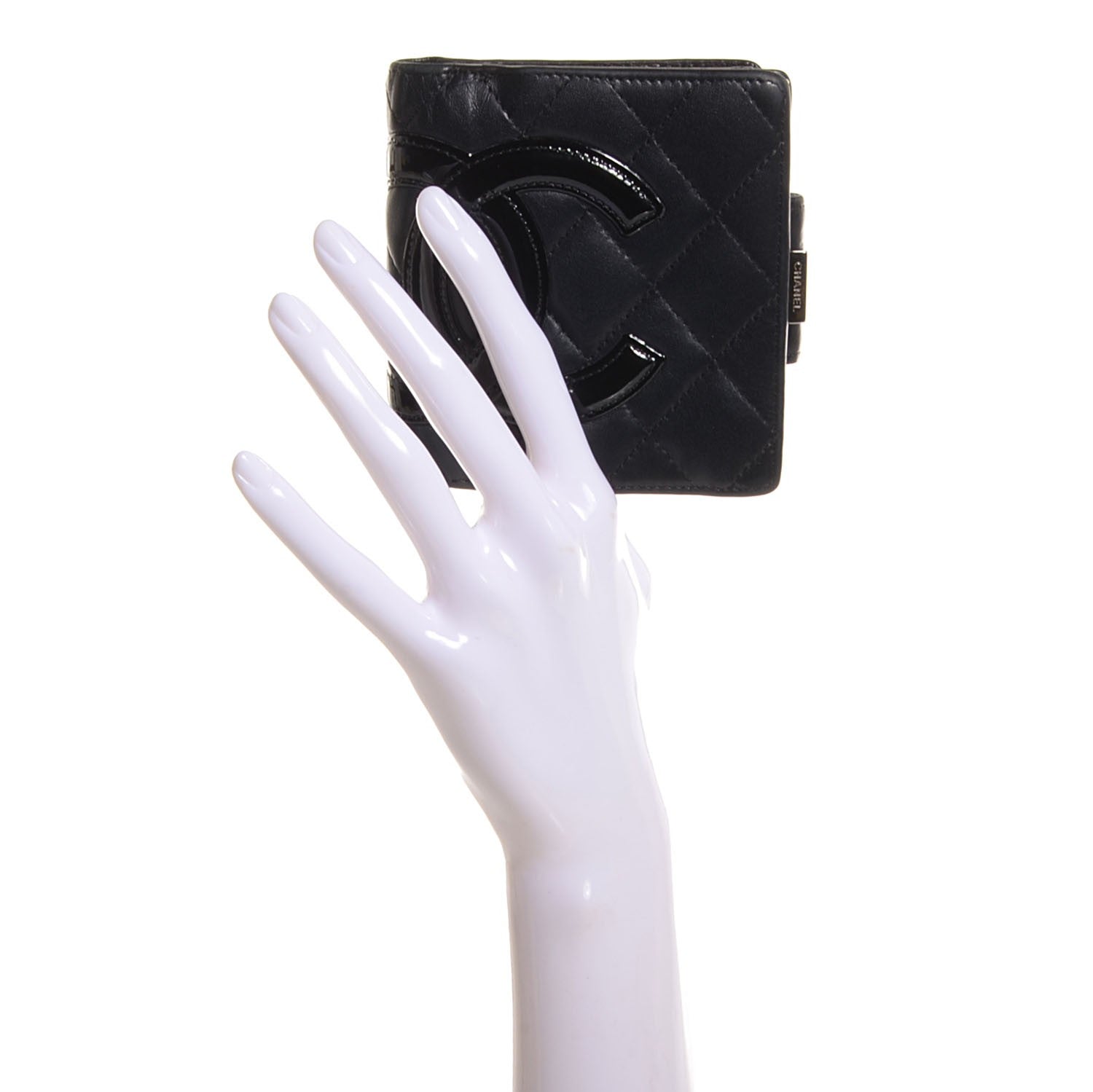Chanel Calfskin Quilted Cambon Bi-Fold Wallet Black 2 of 7