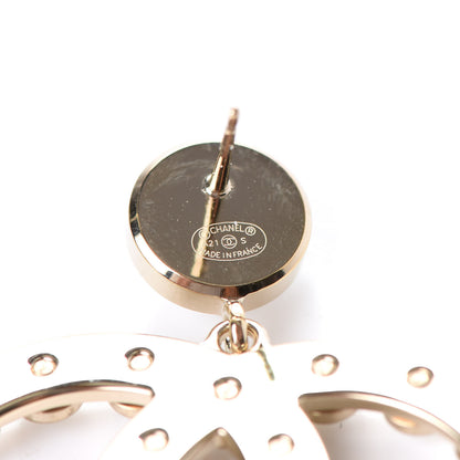 Chanel Pearl CC Drop Earrings Gold 4 of 5