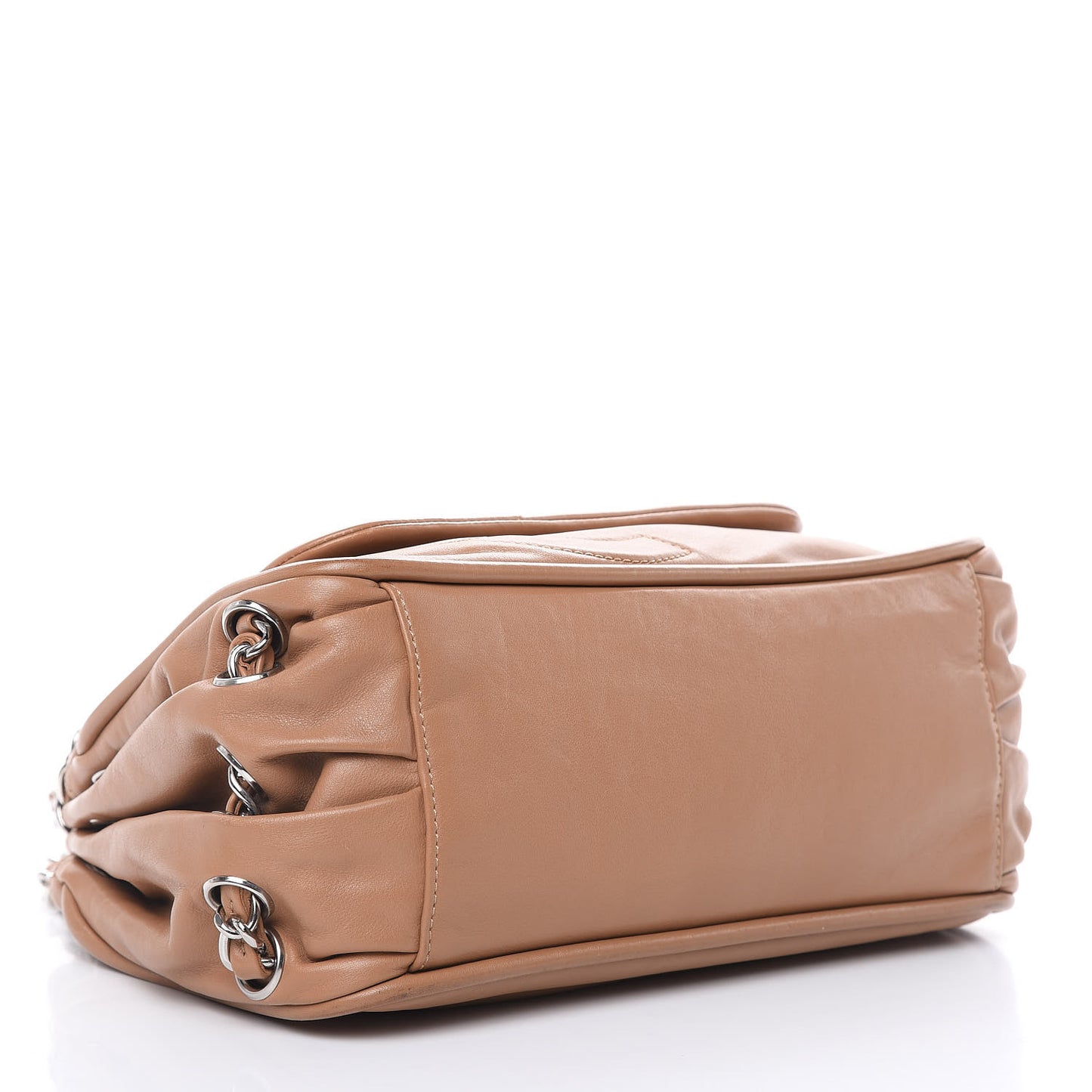 Calfskin Diagonal Ligne Flap Beige