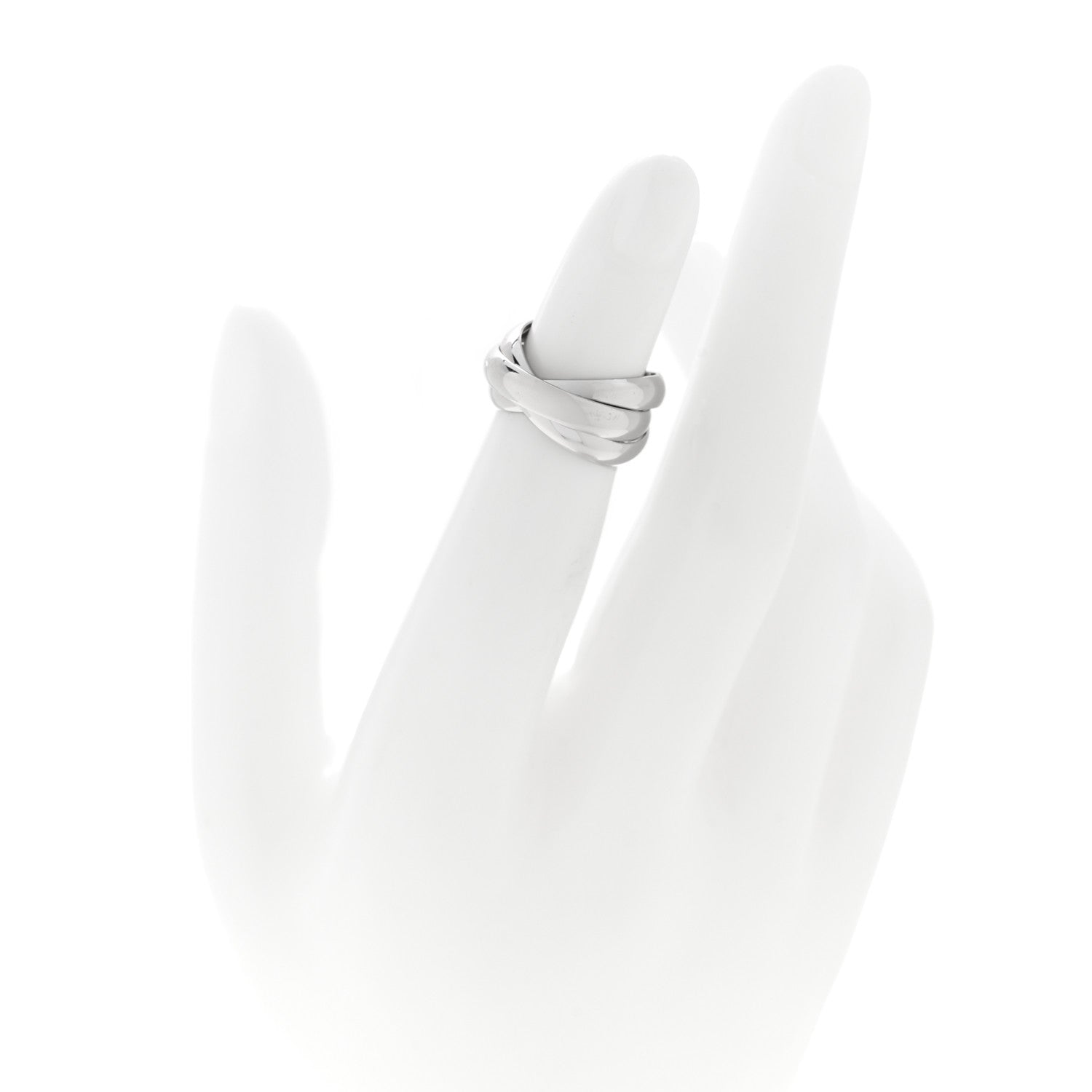 Cartier 18K White Gold Classic Trinity Ring 47 4 2 of 5