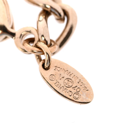 Chanel Enamel Crystal Pearl CC Lucky Charms Bracelet Gold White 4 of 5