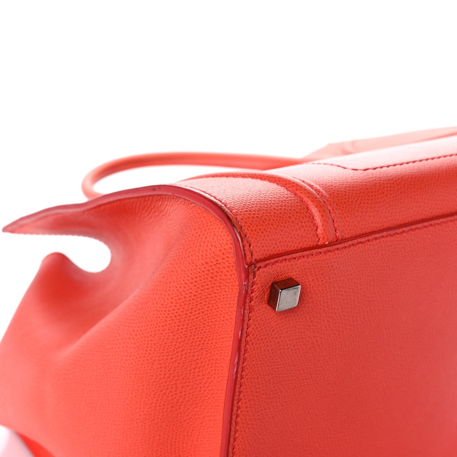 Celine Grained Calfskin Medium Phantom Luggage Coral 7 of 13
