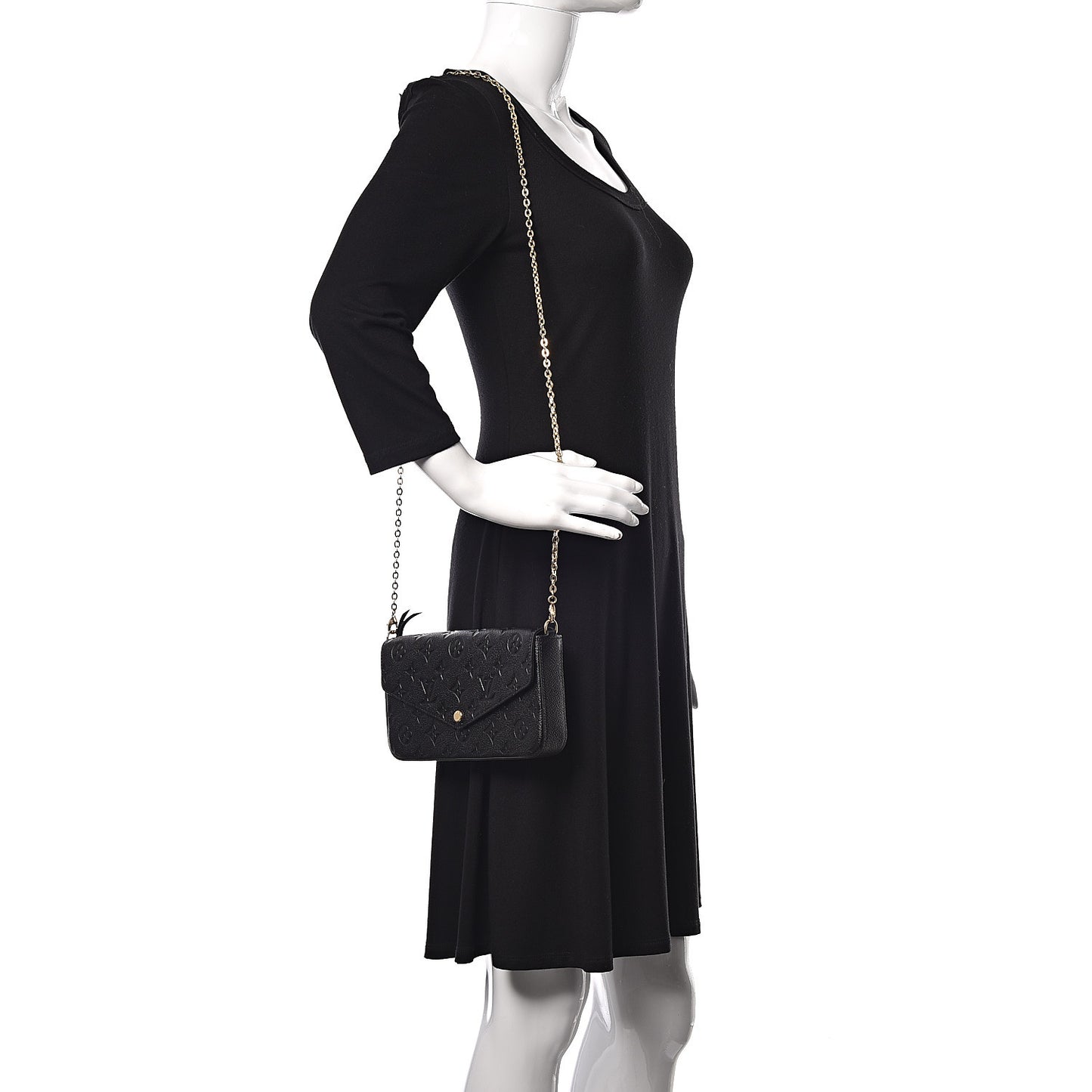 Empreinte Pochette Felicie Chain Wallet Black