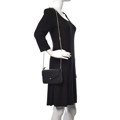Louis Vuitton Empreinte Pochette Felicie Chain Wallet Black 2 of 12