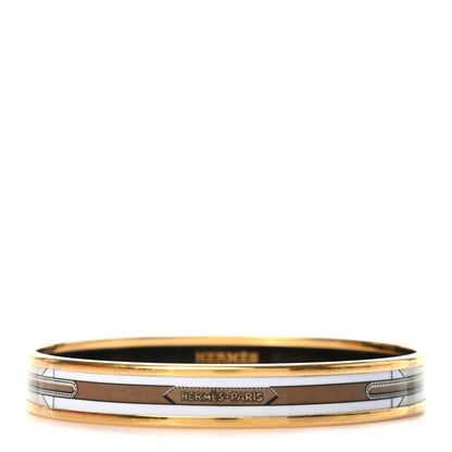 Hermes Enamel Printed Narrow Sangles Bracelet 65 1 of 5