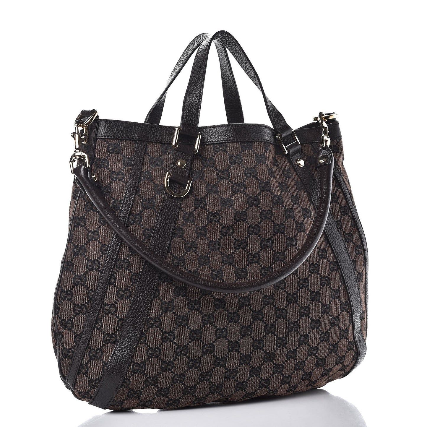Monogram Medium Abbey Convertible Tote Dark Brown