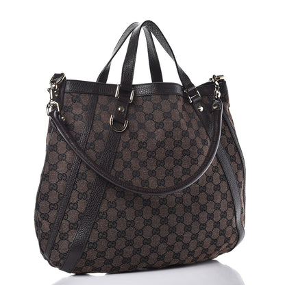Gucci Monogram Medium Abbey Convertible Tote Dark Brown 4 of 8