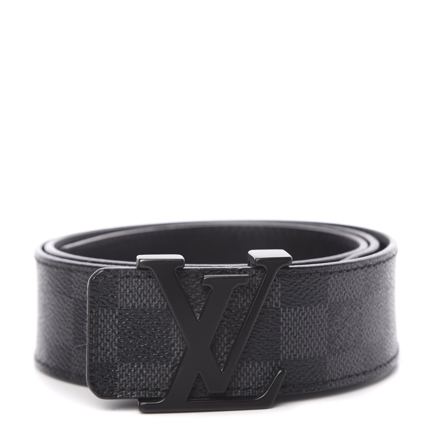 Louis Vuitton Damier Graphite 40mm LV Initiales Belt 85 34 1 of 9