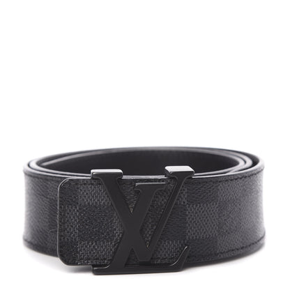 Louis Vuitton Damier Graphite 40mm LV Initiales Belt 85 34 1 of 9