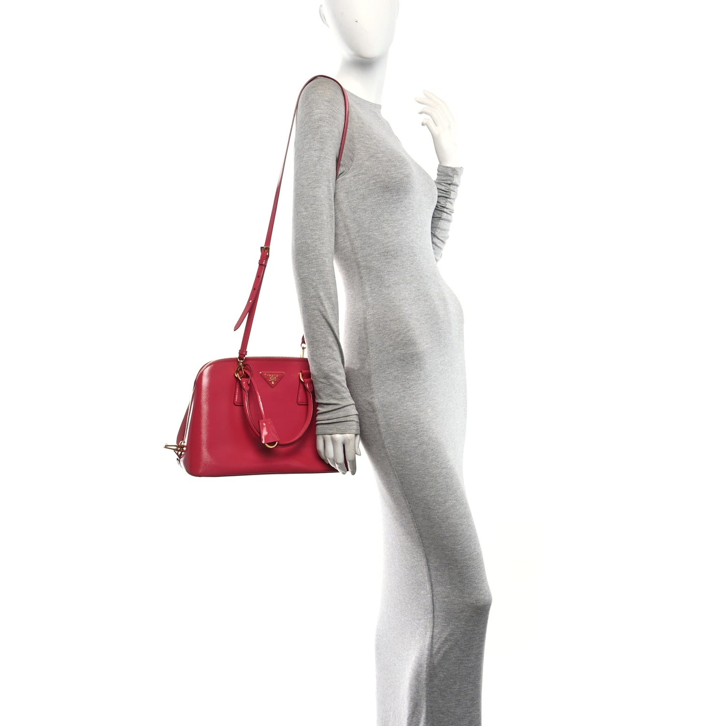 Saffiano Vernice Medium Promenade Tote Peonia