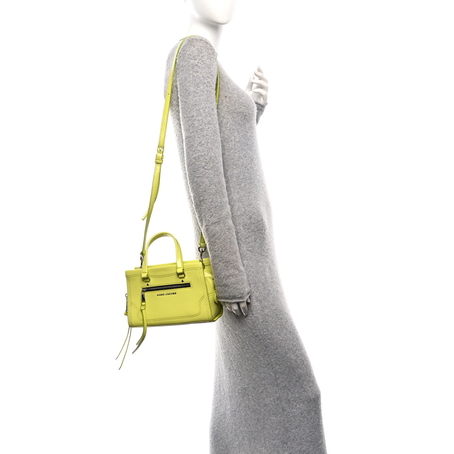 Textured Calfskin Mini Cruiser Convertible Satchel Limoncello