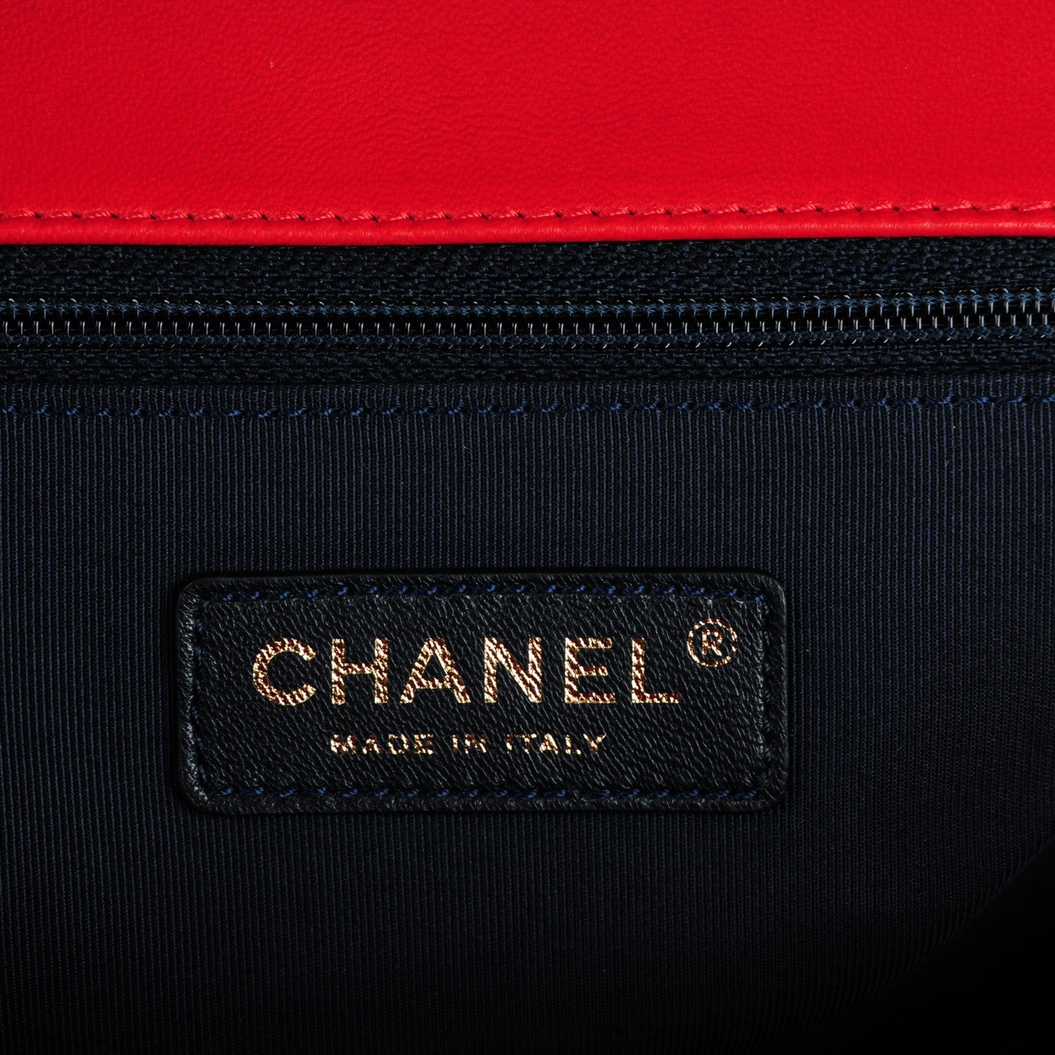 Chanel Lambskin Embossed Large Boy Cube Flap Red White 6 of 9