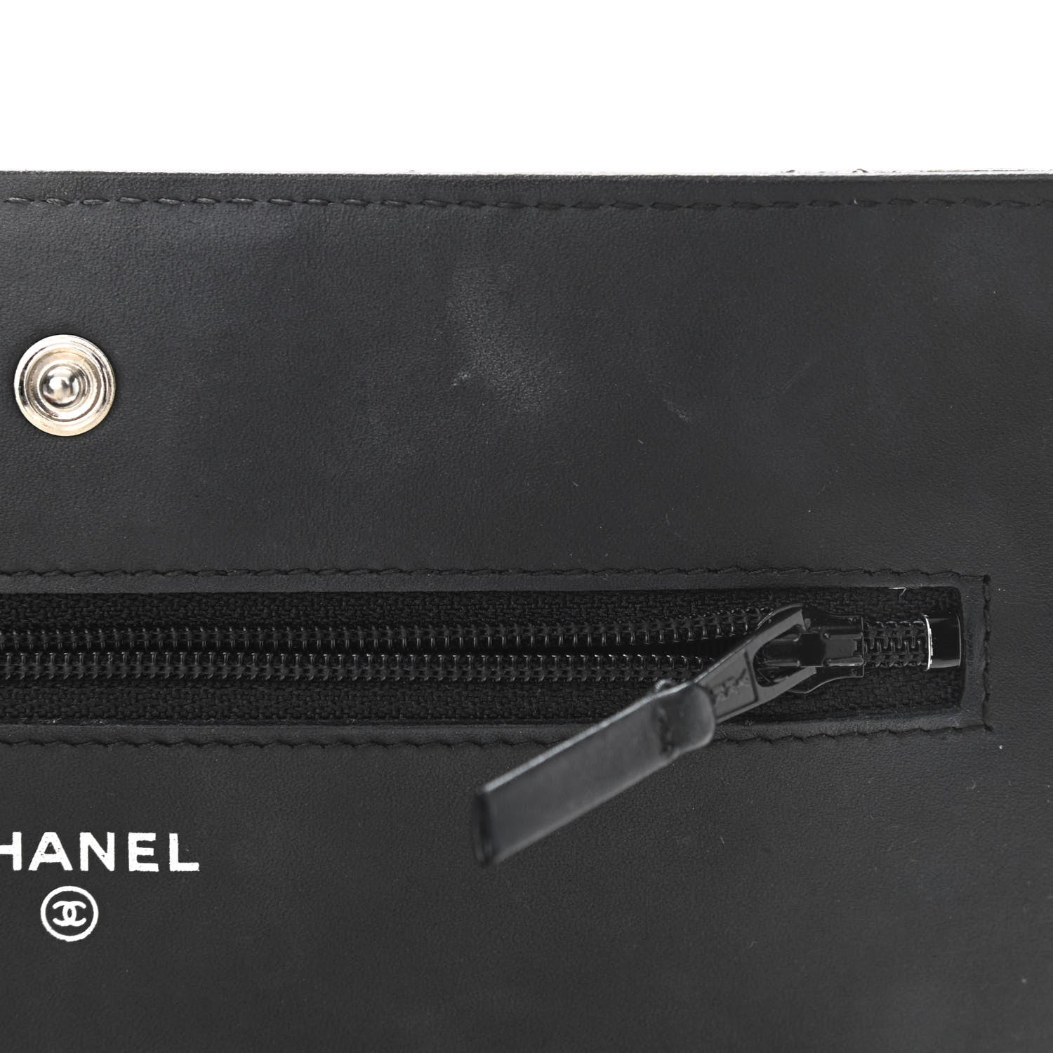 Chanel Distressed Patent Calfskin Quilted Reissue Wallet On Chain WOC Black 13 of 13