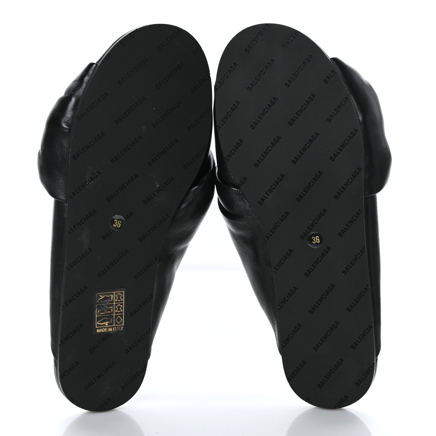 Balenciaga Lambskin Drapy Slide Sandals 36 Black 5 of 8