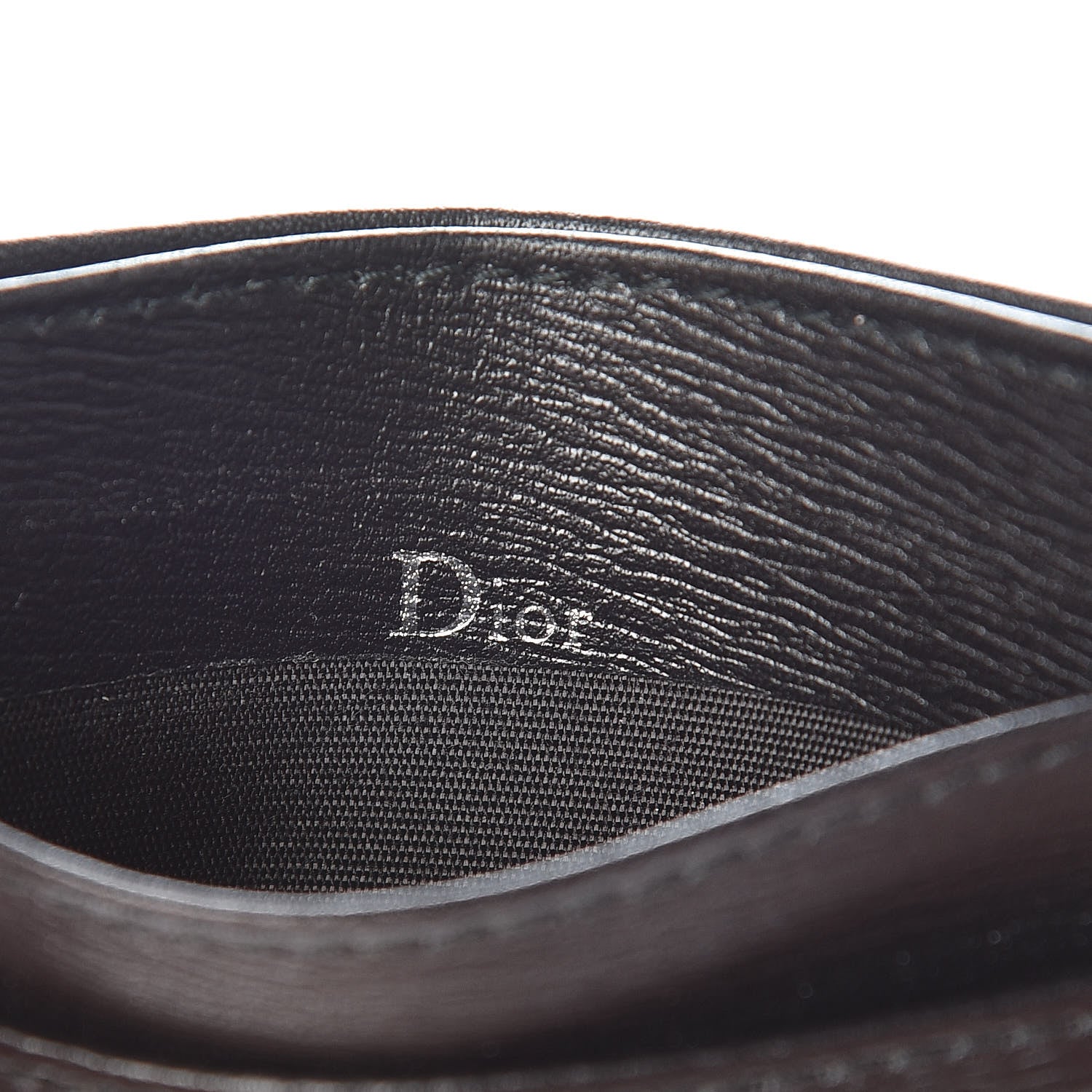 Christian Dior Calfskin Bee Signature Card Holder Black 6 of 9