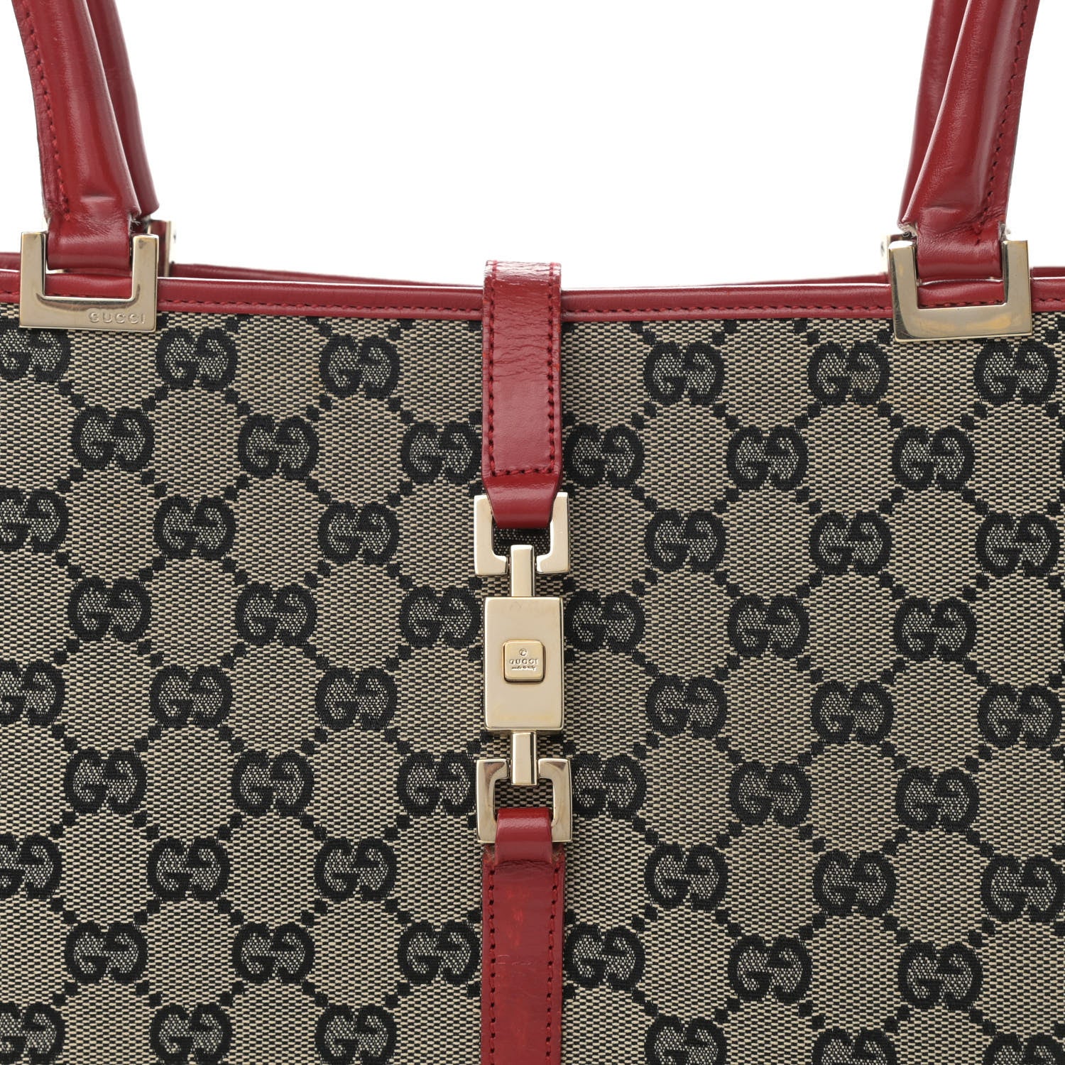 Gucci Monogram Small Bardot Shoulder Bag Red 8 of 13