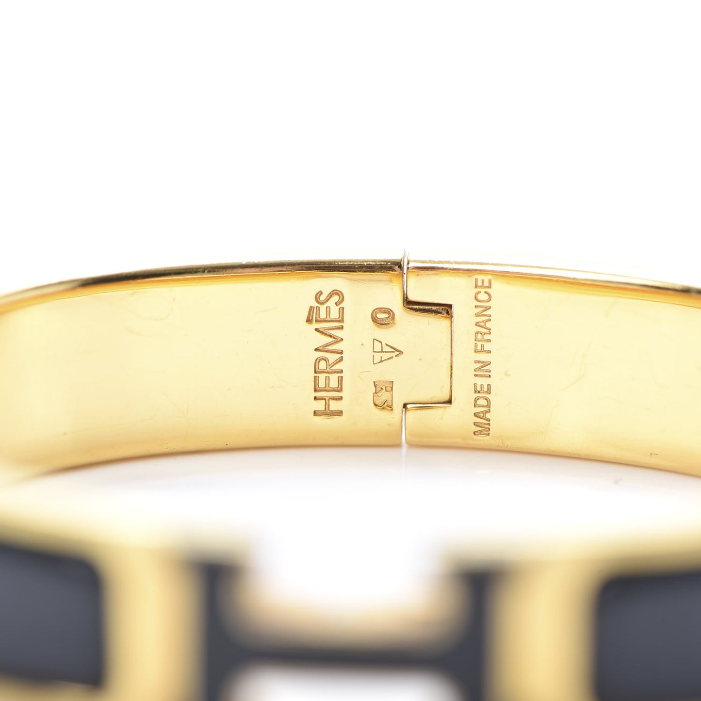 Enamel Narrow Clic Clac H Bracelet PM Black