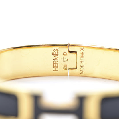 Hermes Enamel Narrow Clic Clac H Bracelet PM Black 4 of 5