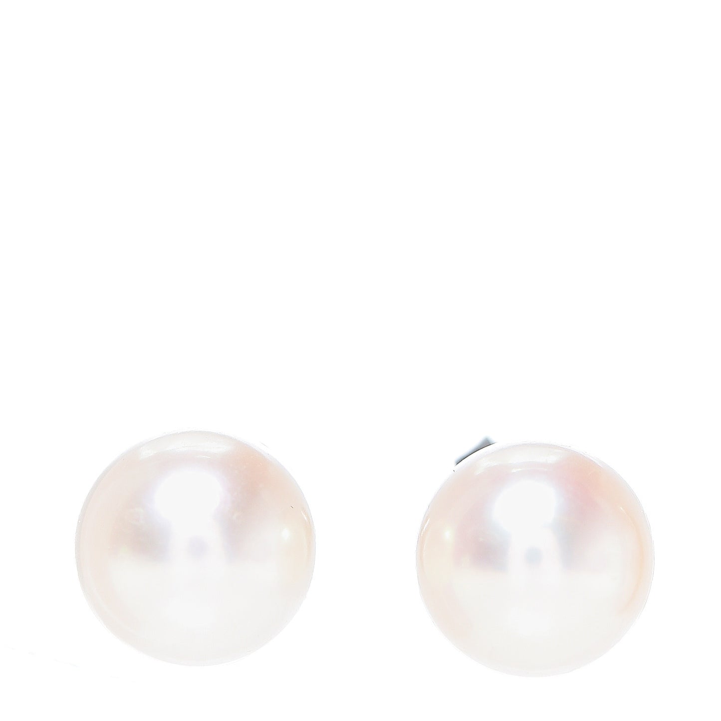 18K White Gold Akoya Pearl 7.5-8mm Stud Earrings