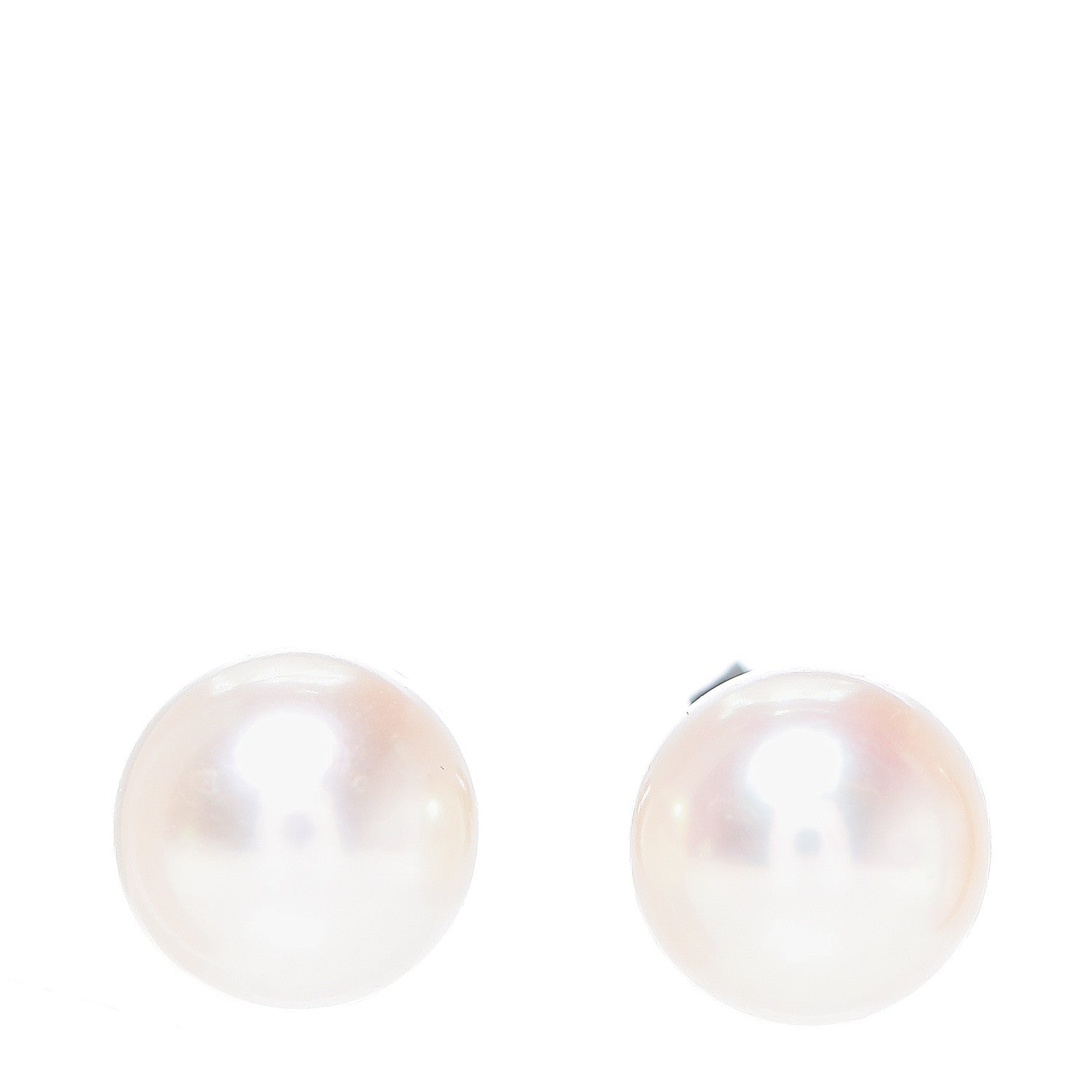 Mikimoto 18K White Gold Akoya Pearl 7.5-8mm Stud Earrings 1 of 4