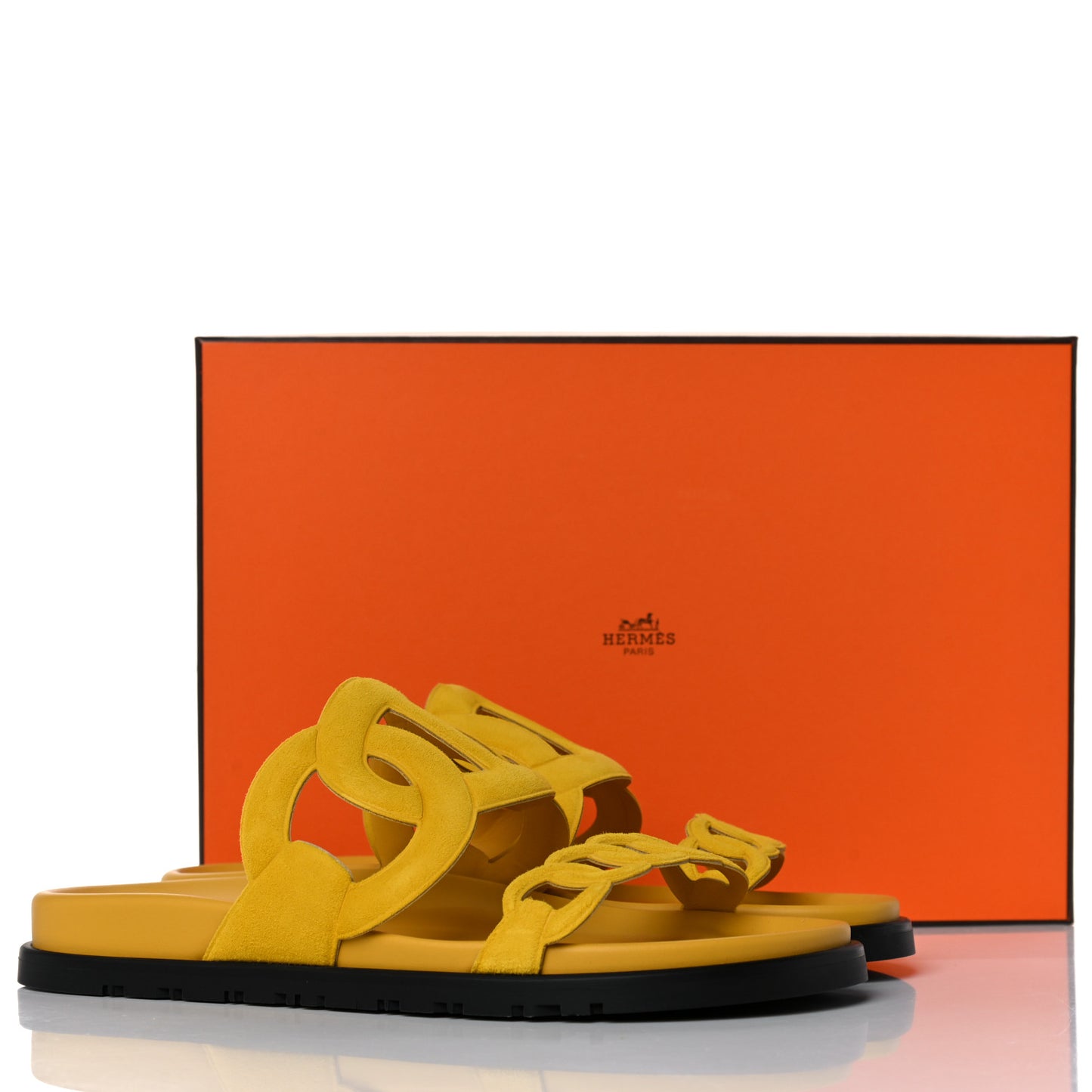 Suede Goatskin Extra Sandals 38 Jaune Sable