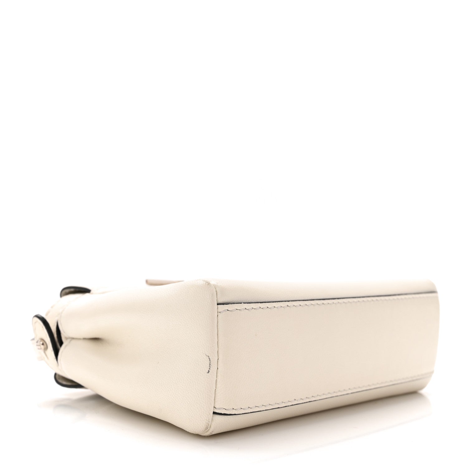 Fendi Shiny Nappa Micro Peekaboo Iconic Satchel White 4 of 11