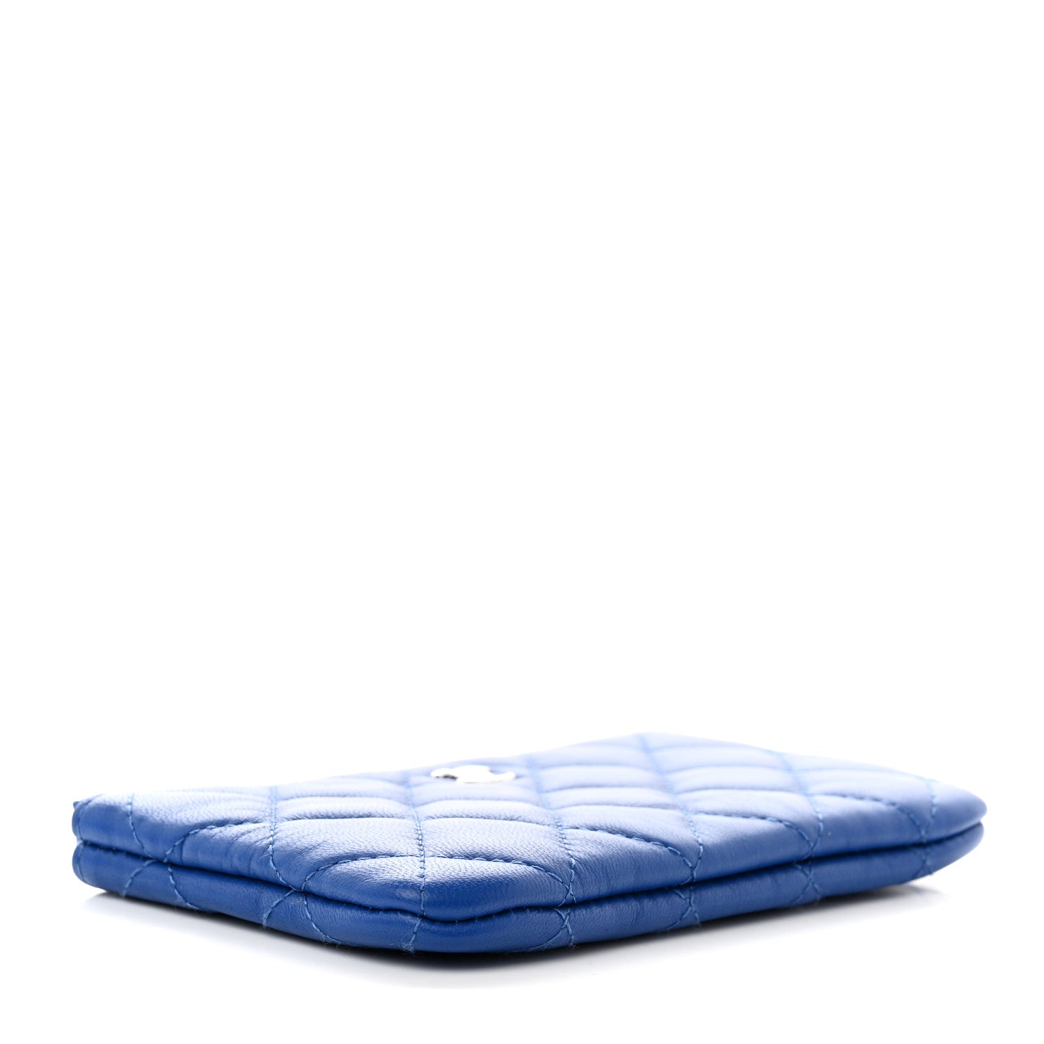 Chanel Lambskin Quilted Small Cosmetic Case Blue 4 of 7