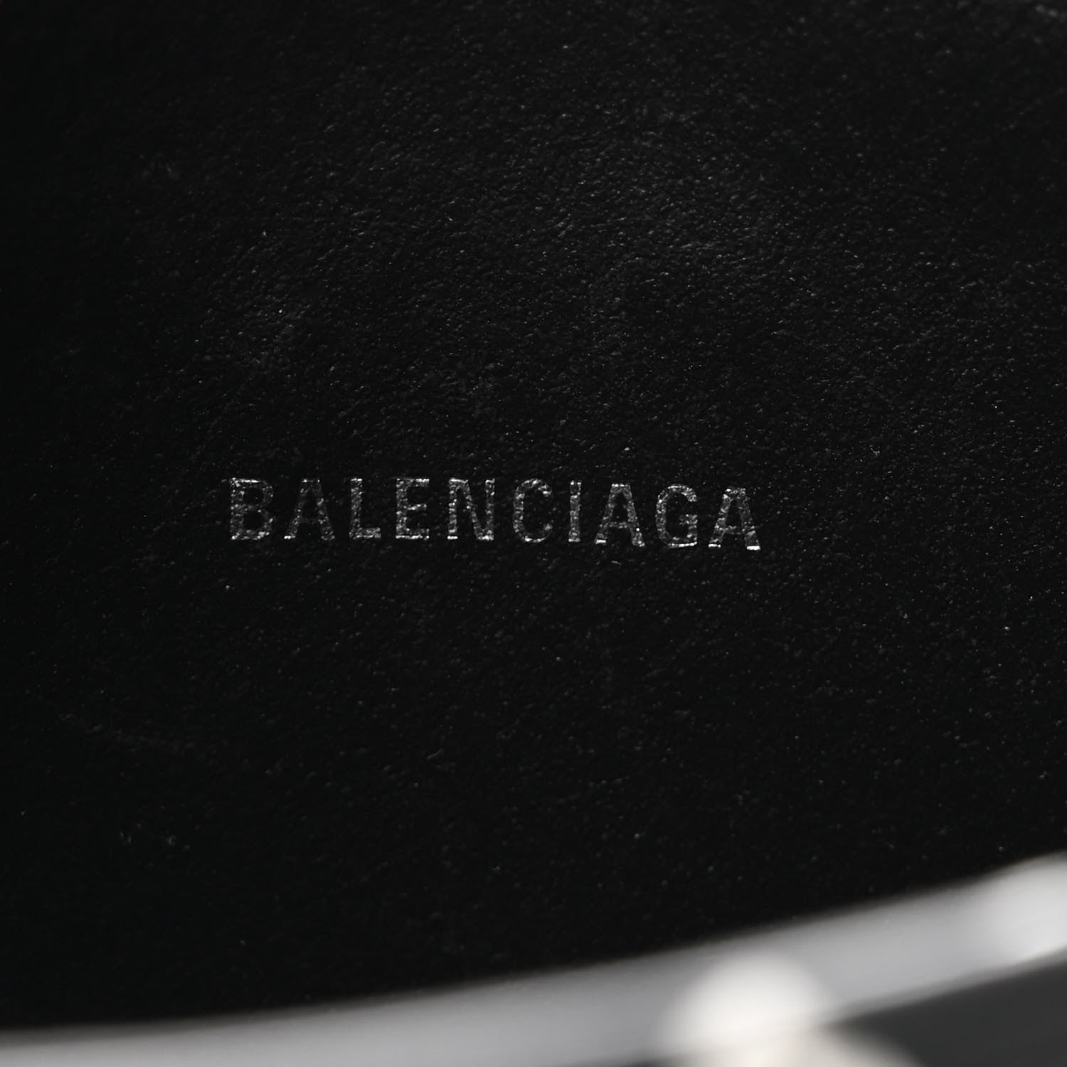 Balenciaga Calfskin Logo Print XS Everyday Camera Bag Black White 6 of 10