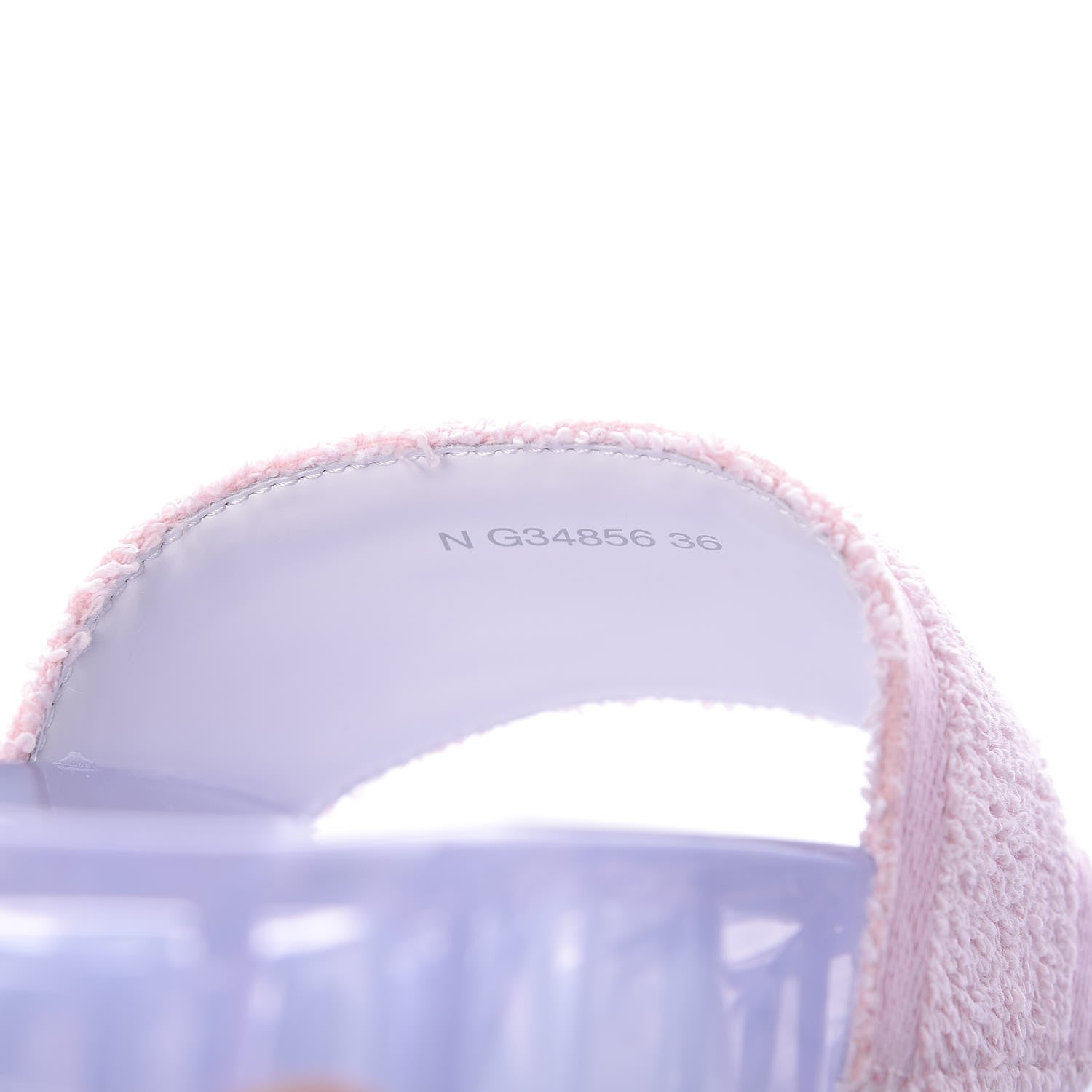 Chanel PVC Transparent Fabric CC Flat Slide Sandals 36 Pink 7 of 8