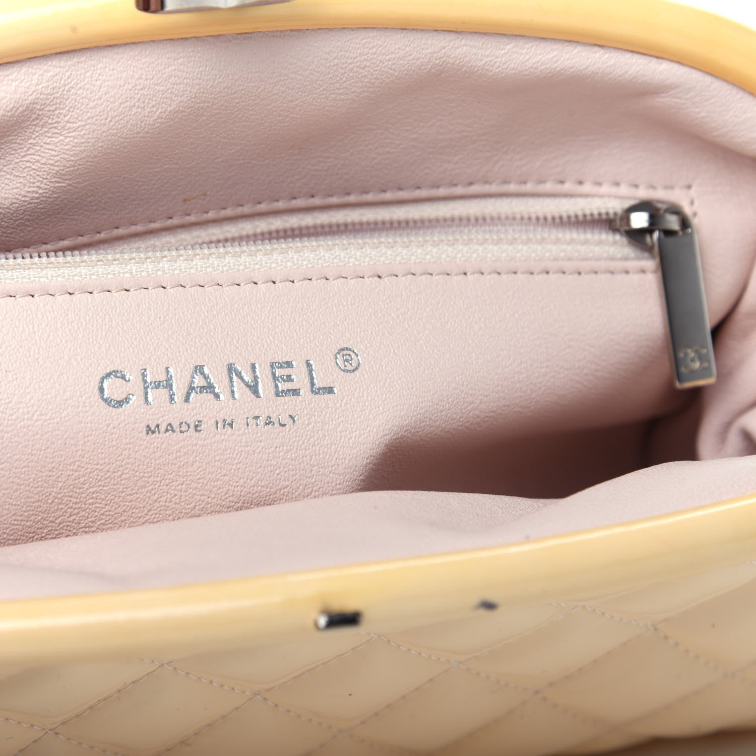 Chanel Patent Quilted Timeless Clutch Beige 6 of 11