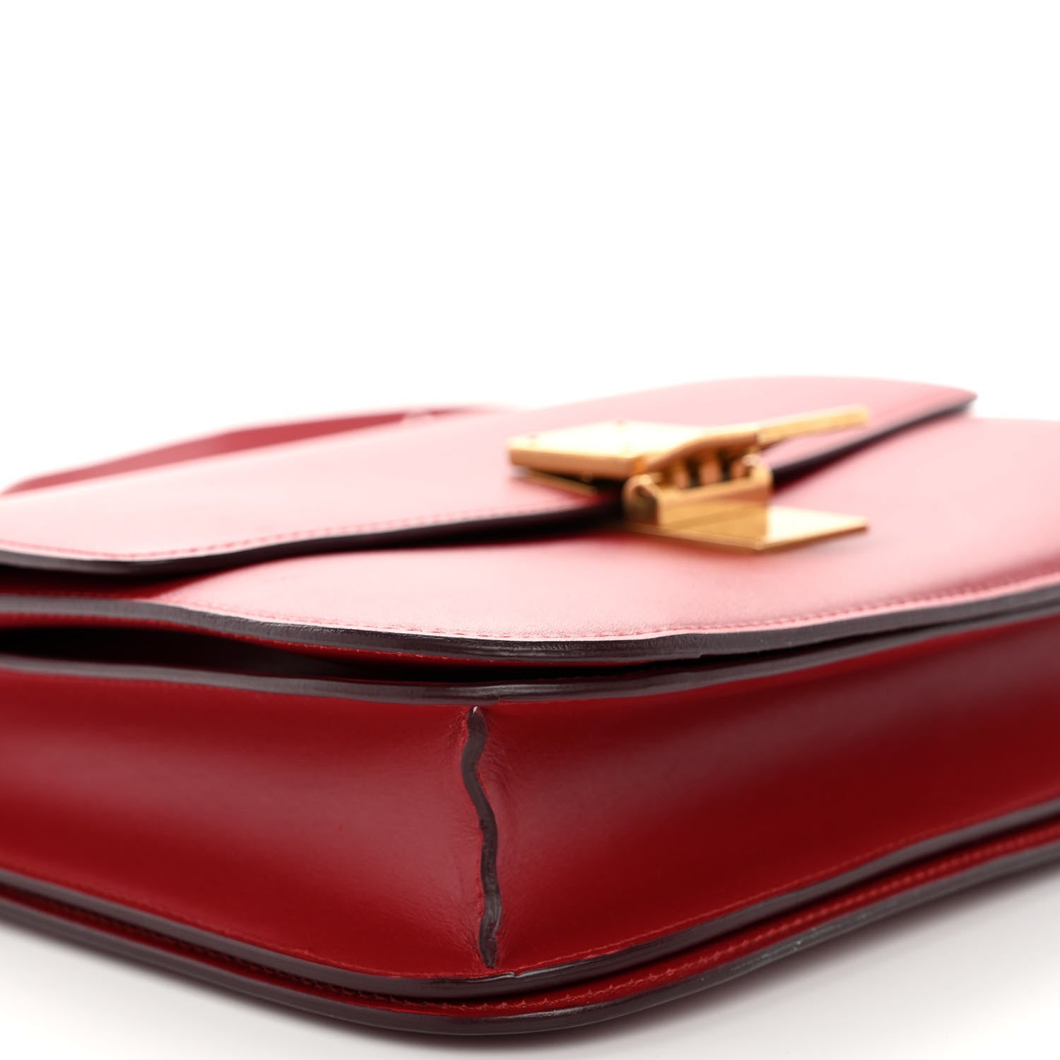Celine Box Calfskin Medium Classic Box Flap Bag Dark Brick 9 of 10