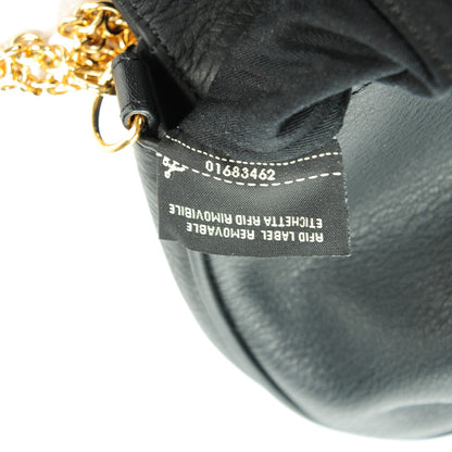 Fendi Vitello Flamingo Enamel Fendista Pouchette Crossbody Black 8 of 8