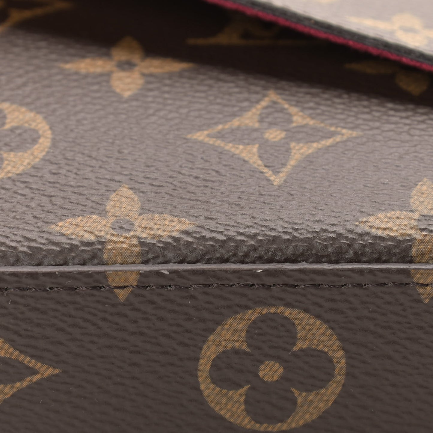 Monogram Pochette Felicie Chain Wallet Fuchsia