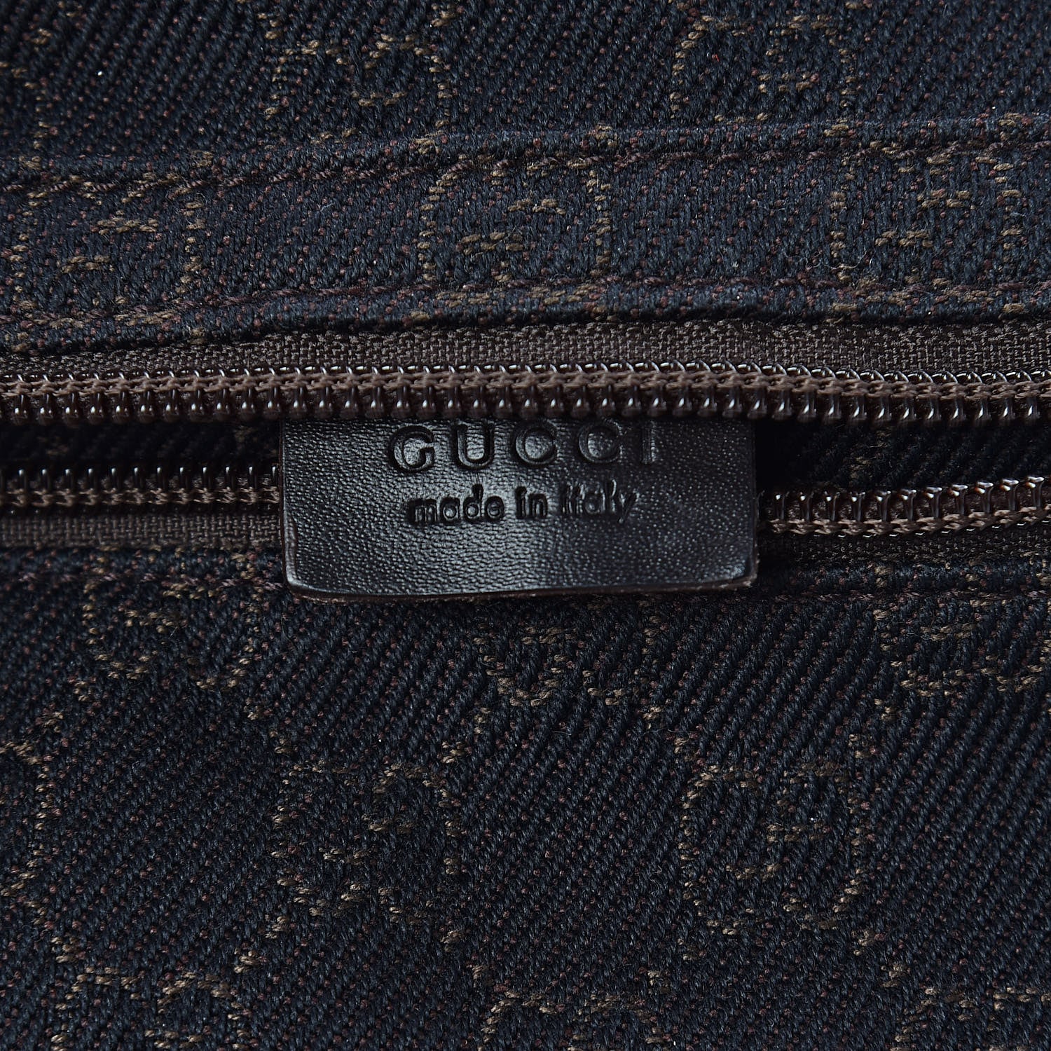 Gucci Denim Monogram Large Collapsible Travel Tote Dark Brown 7 of 9