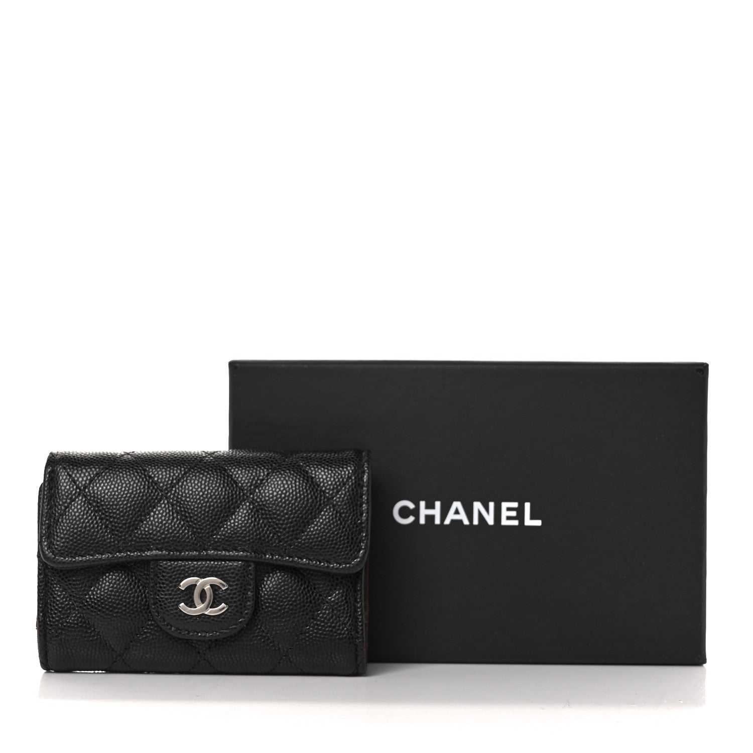 Chanel Caviar Quilted Classic 4 Key Holder Wallet Black 10 of 10