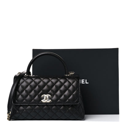 Chanel Caviar Quilted Small Coco Handle Flap Black 9 of 9