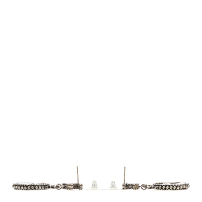 Chanel Ruthenium CC Medallion Drop Earrings 3 of 4