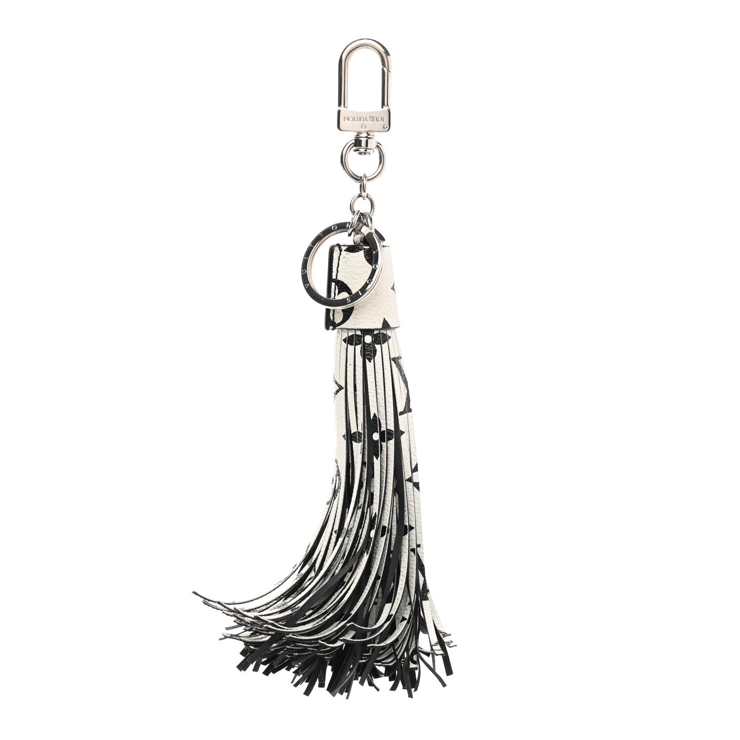 Louis Vuitton Monogram Tassel Bag Charm White 1 of 5