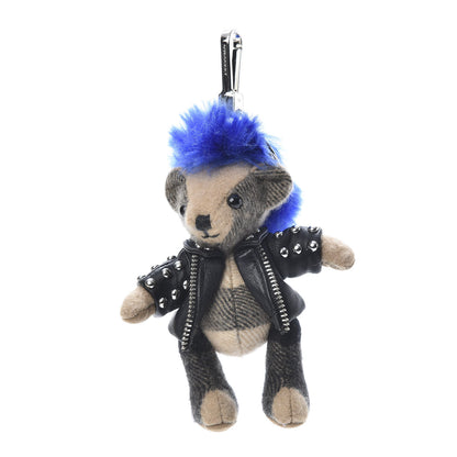 Burberry Cashmere Thomas Punk Teddy Bear Keychain Charm Camel 1 of 4