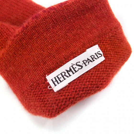 Cashmere H Logo Gloves Red