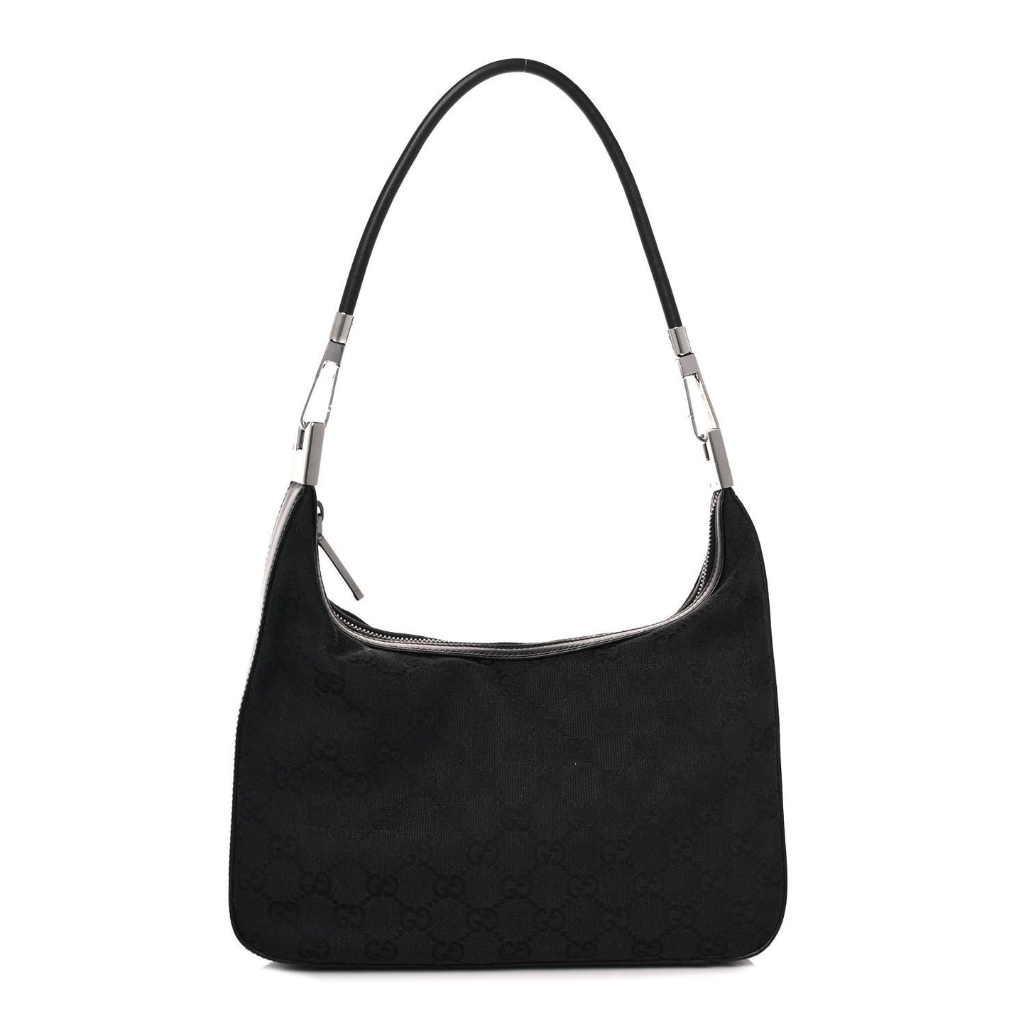 Monogram GG Small Clasp Hobo Black