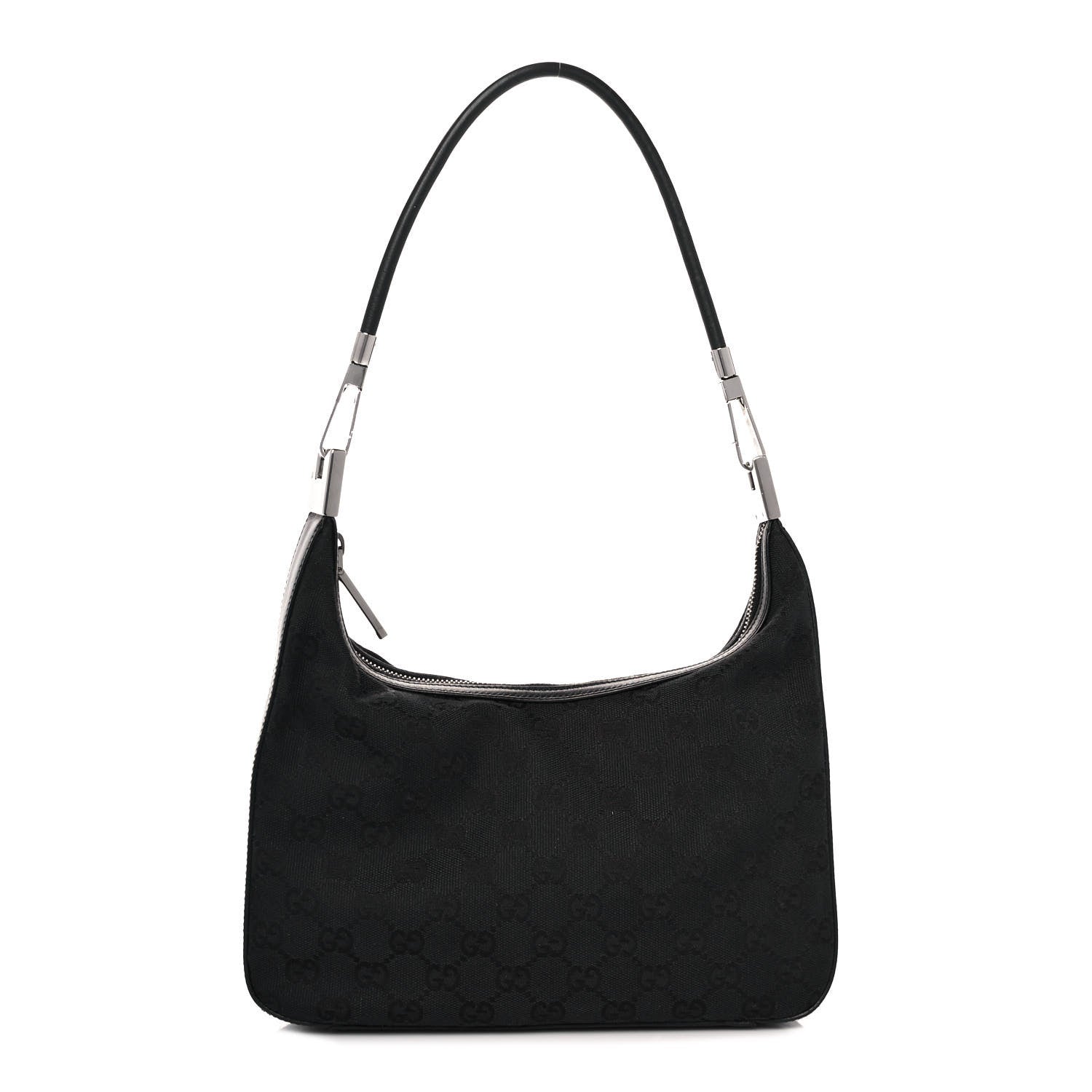 Gucci Monogram GG Small Clasp Hobo Black 1 of 10